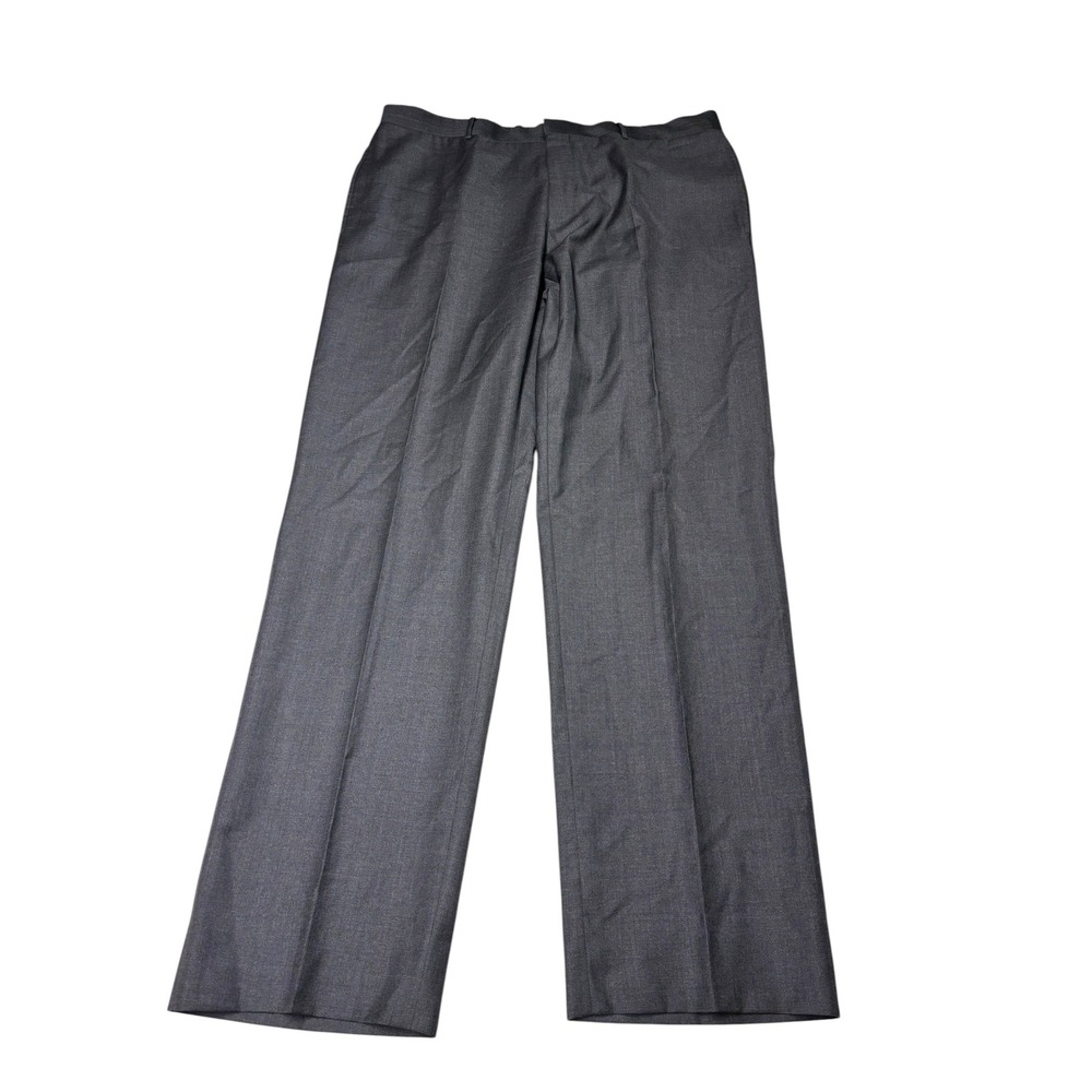 VTG Polo Ralph Lauren Mens 38x32 Gray Virgin Wool Dress Pants Made Italy Preston